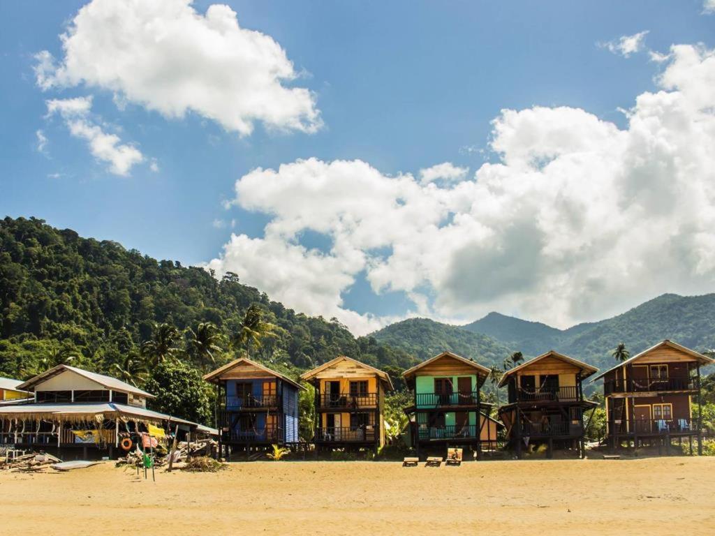Beach Shack Chalet - Garden View Aframe Big Unit Kampong Juara Exterior foto